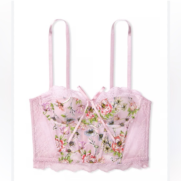 VICTORIA SECRET LAVENDER FLORAL BUSTIER - Picture 3 of 6